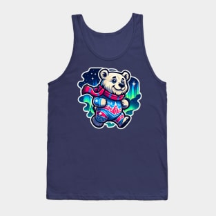 Cute Polar Bear - Nothern Lights Mascot Bear Tank Top